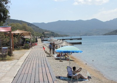 The beach at the village of Milina